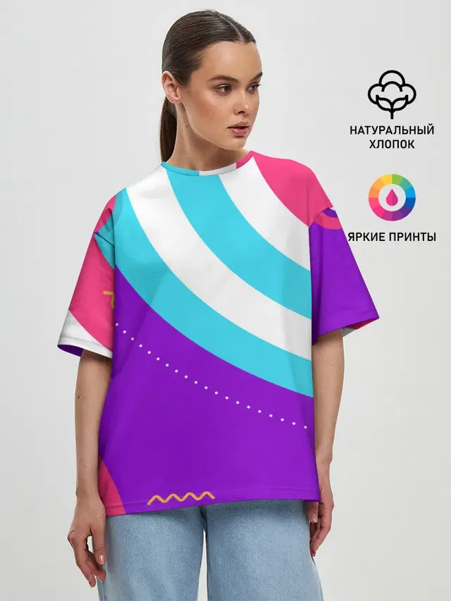 Женская футболка оверсайз