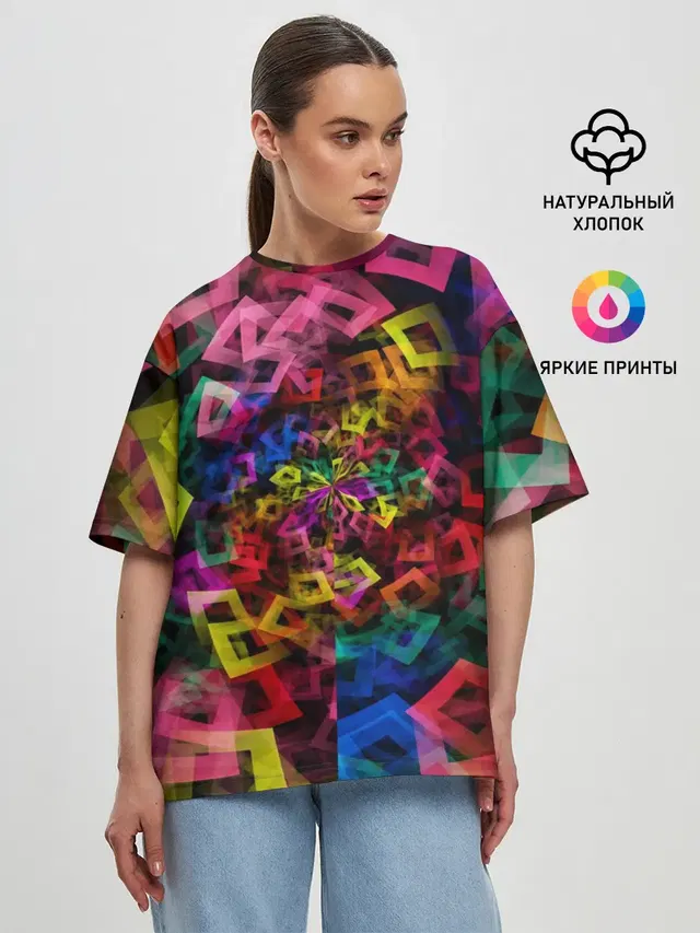 Женская футболка оверсайз