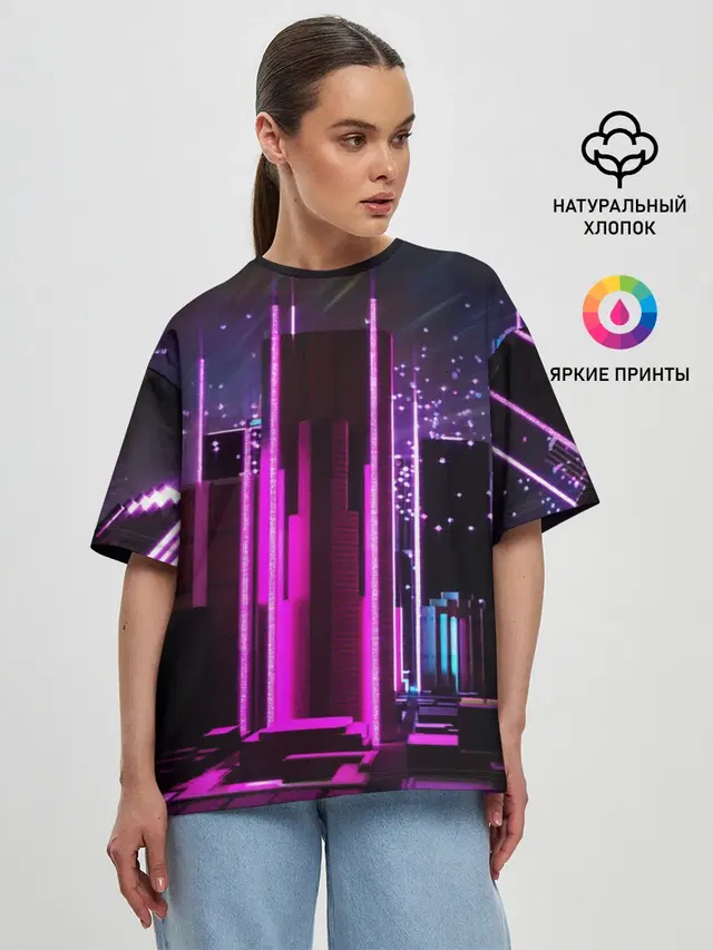 Женская футболка оверсайз