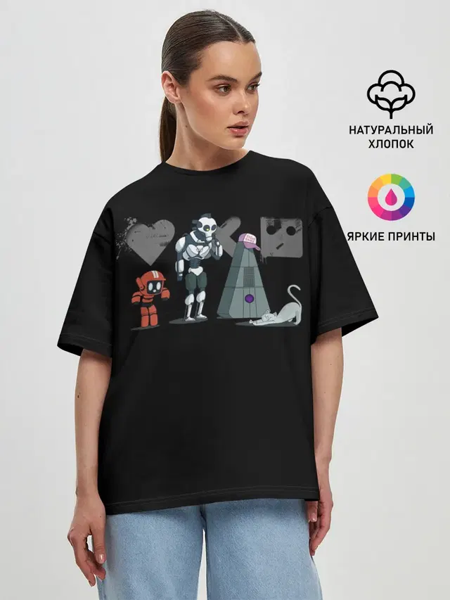 Женская футболка оверсайз
