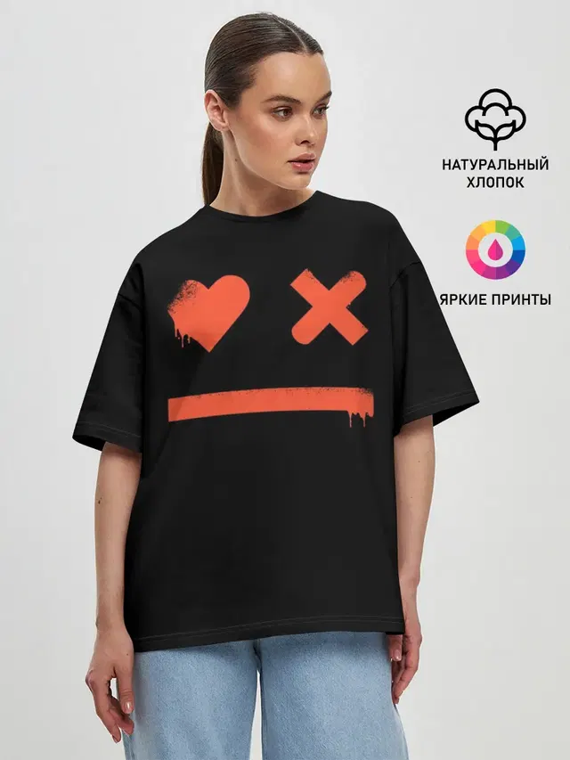Женская футболка оверсайз