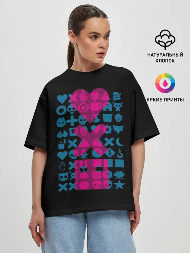 Женская футболка оверсайз