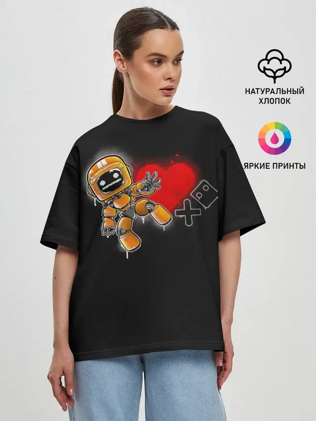 Женская футболка оверсайз