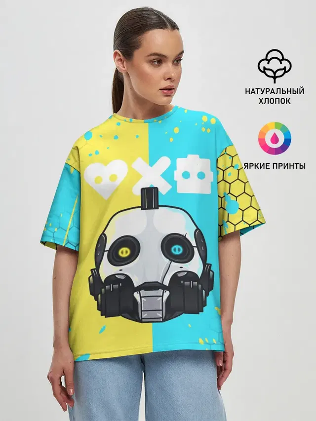 Женская футболка оверсайз