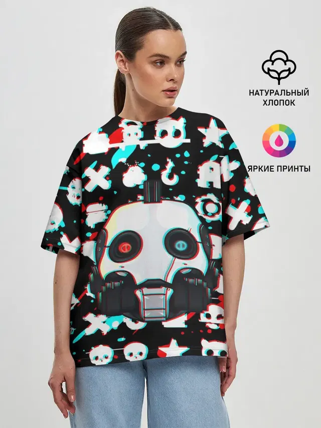 Женская футболка оверсайз