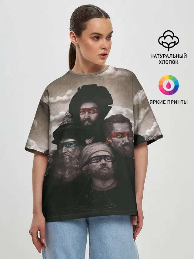 Женская футболка оверсайз