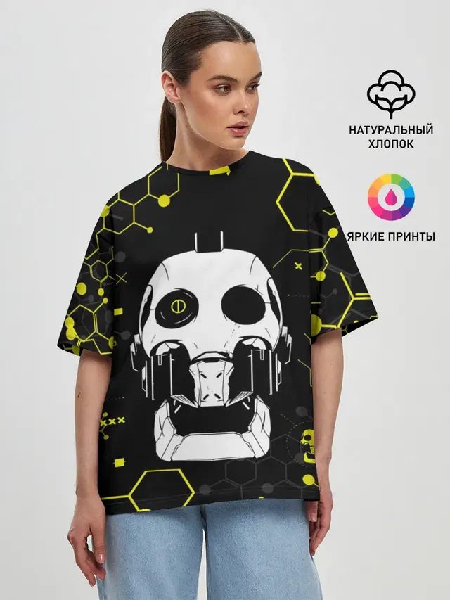 Женская футболка оверсайз