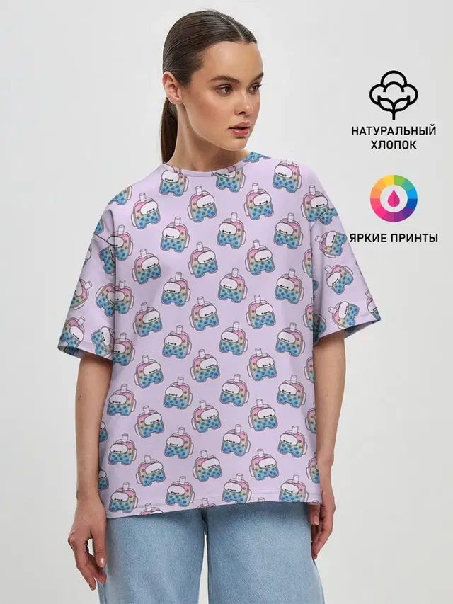 Женская футболка оверсайз