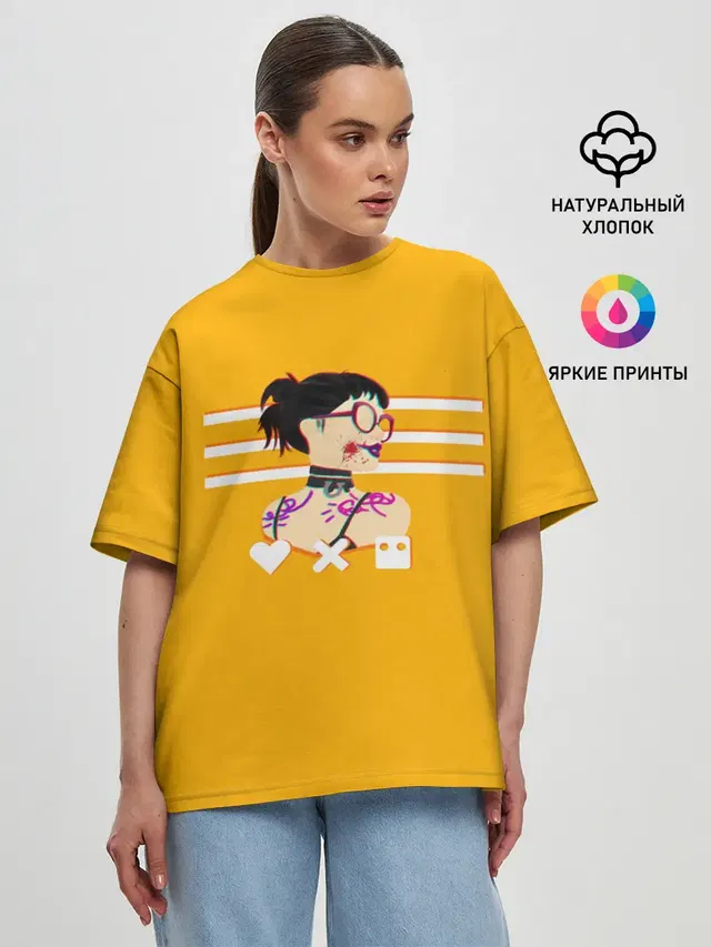 Женская футболка оверсайз