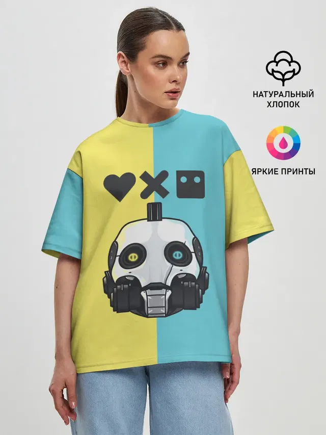 Женская футболка оверсайз