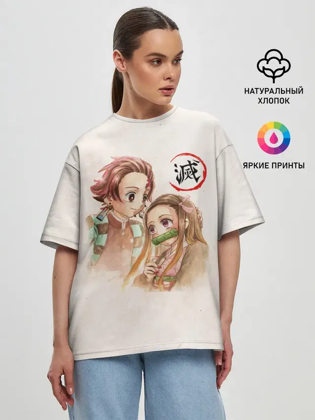 Женская футболка оверсайз