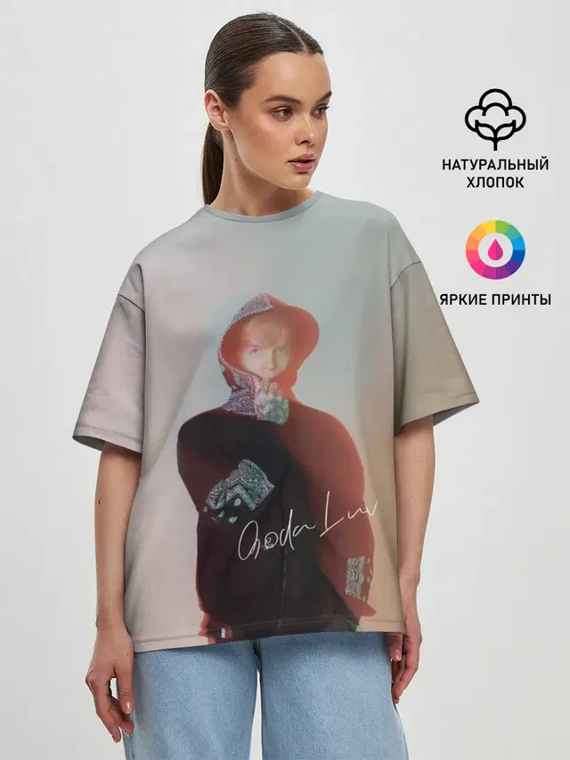Женская футболка оверсайз