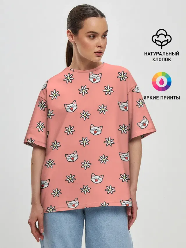Женская футболка оверсайз
