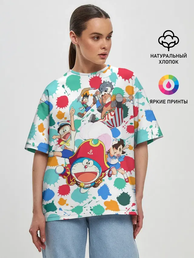 Женская футболка оверсайз