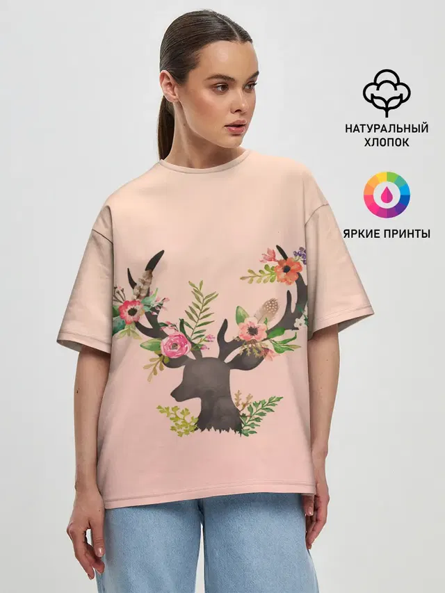 Женская футболка оверсайз