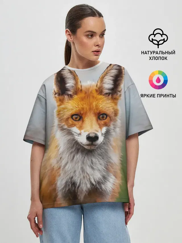Женская футболка оверсайз