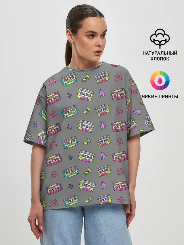 Женская футболка оверсайз