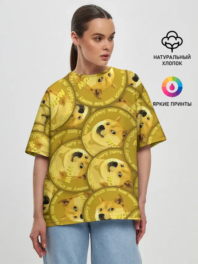 Женская футболка оверсайз