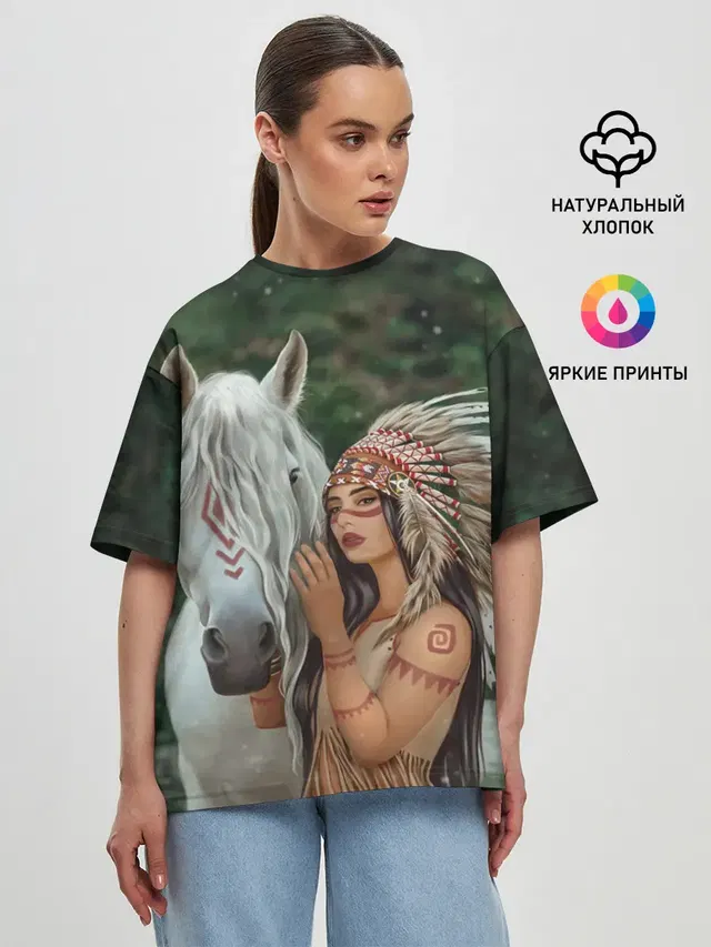 Женская футболка оверсайз