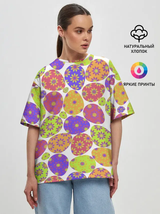 Женская футболка оверсайз