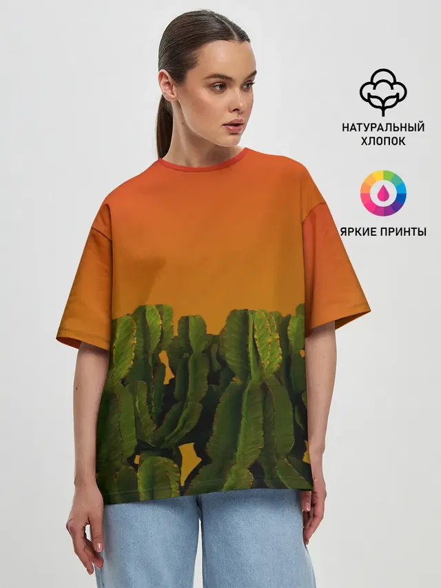 Женская футболка оверсайз