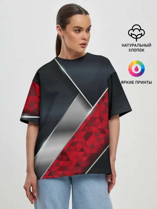 Женская футболка оверсайз