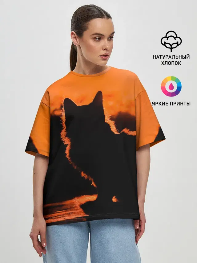 Женская футболка оверсайз