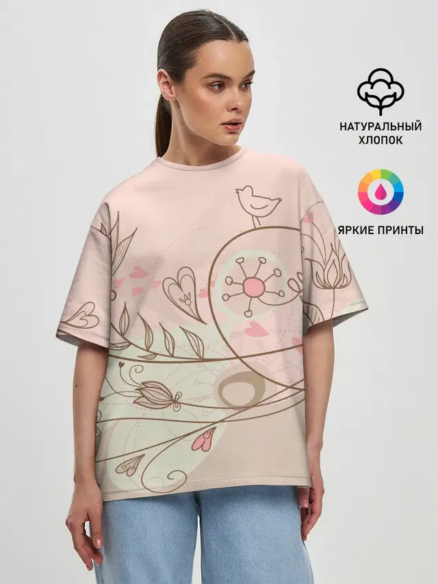 Женская футболка оверсайз