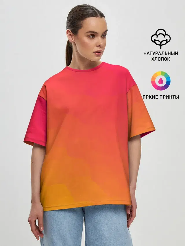 Женская футболка оверсайз