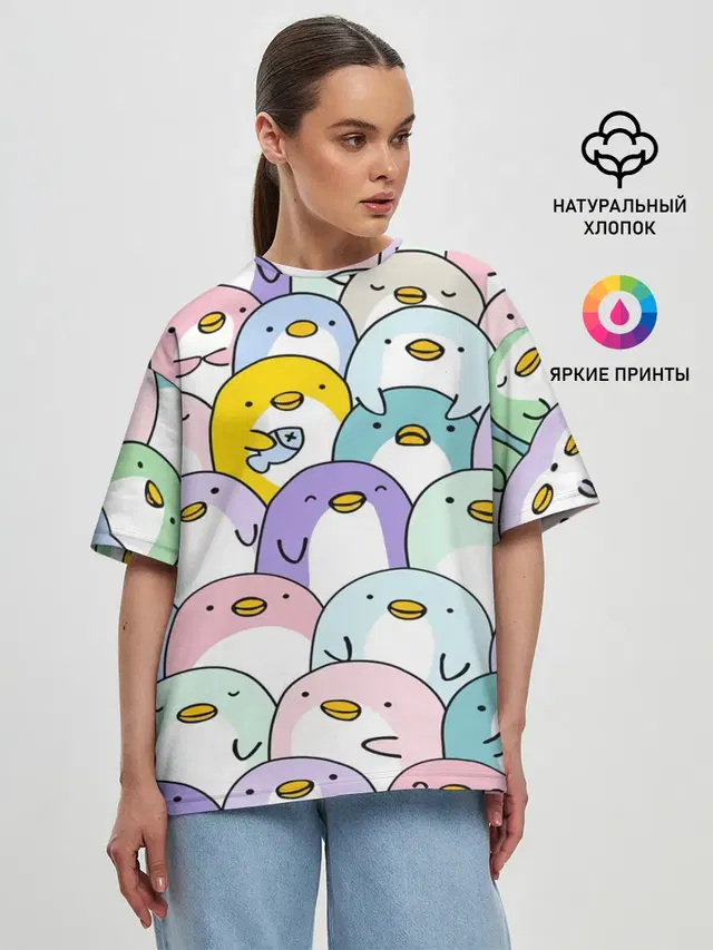 Женская футболка оверсайз