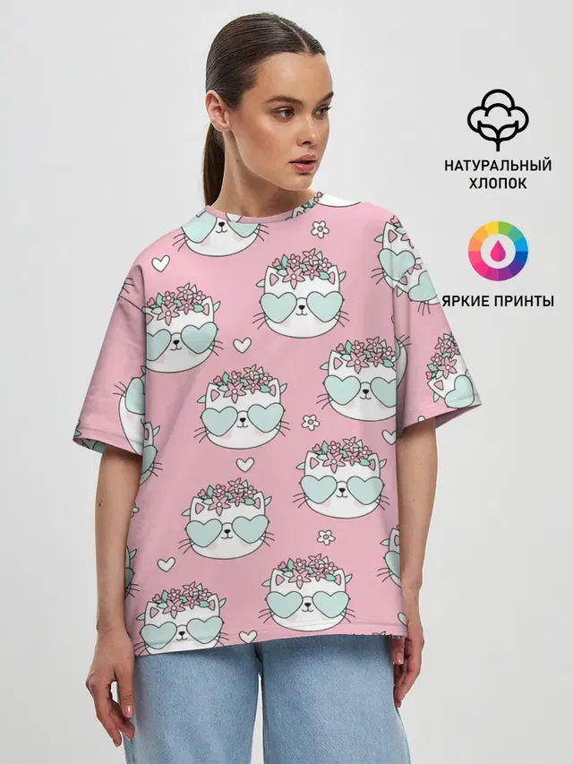 Женская футболка оверсайз
