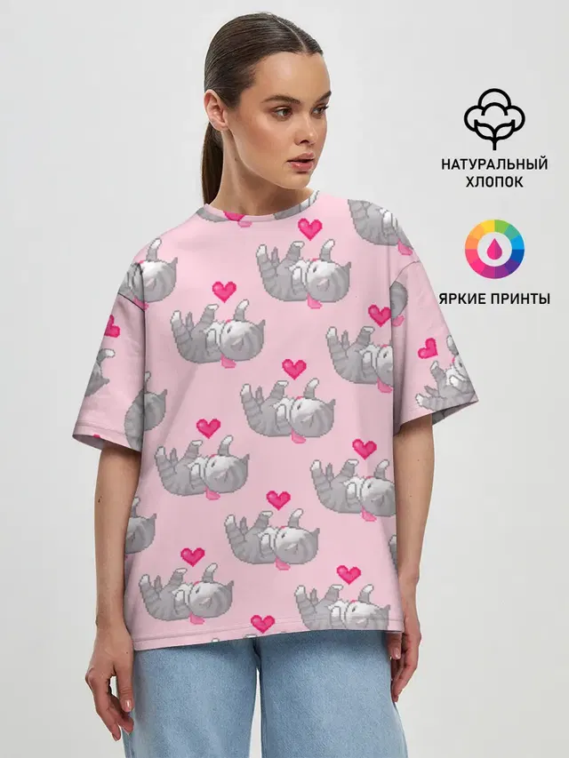 Женская футболка оверсайз