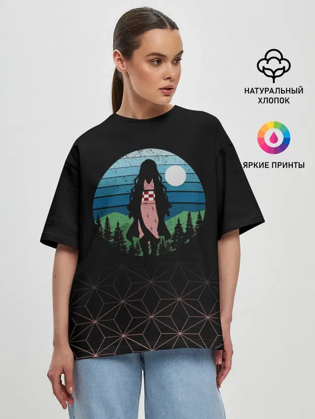 Женская футболка оверсайз