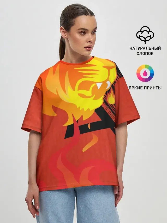 Женская футболка оверсайз