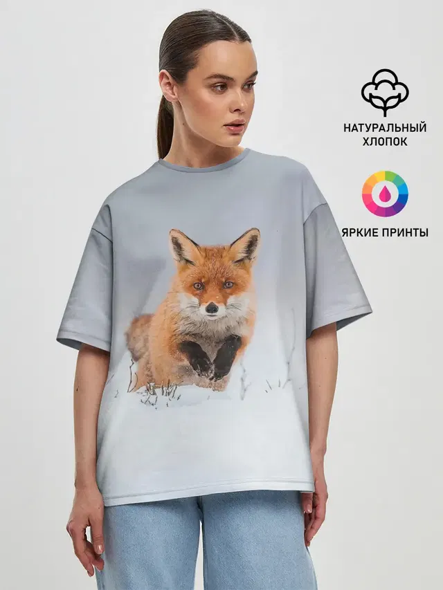 Женская футболка оверсайз