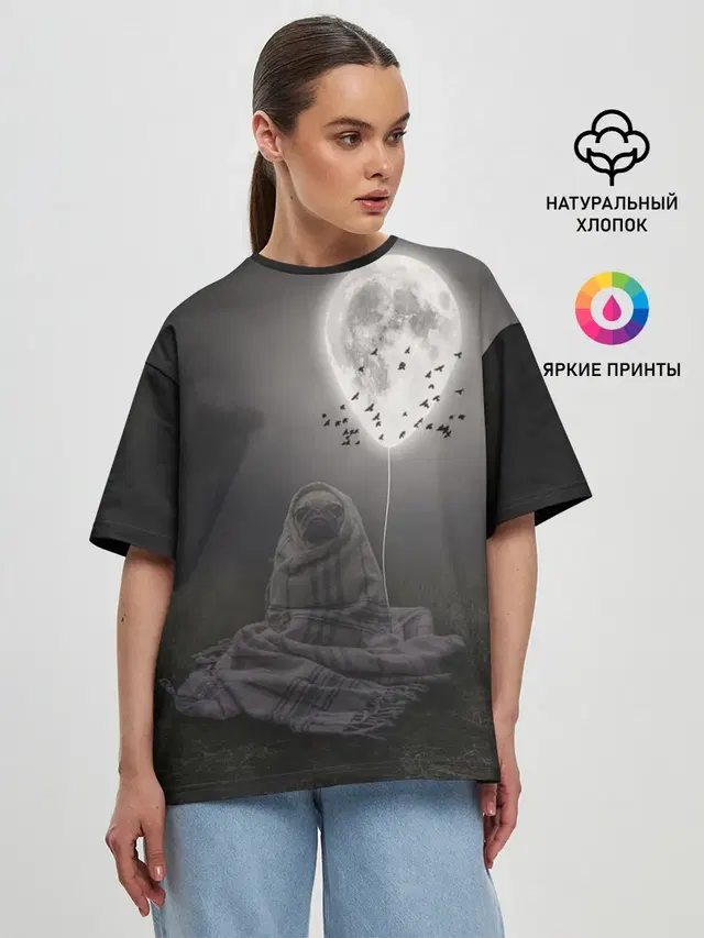 Женская футболка оверсайз