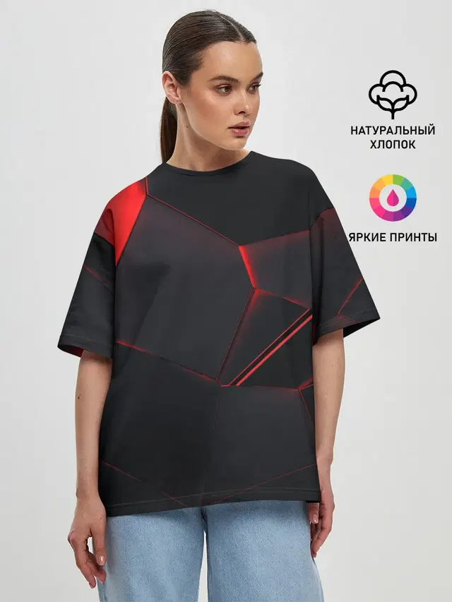 Женская футболка оверсайз