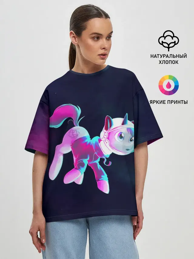 Женская футболка оверсайз