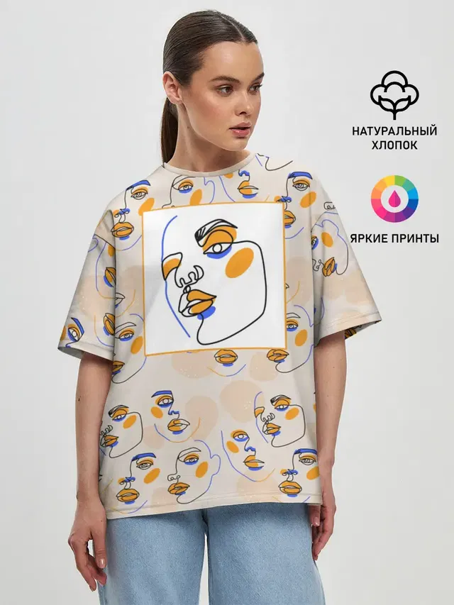 Женская футболка оверсайз