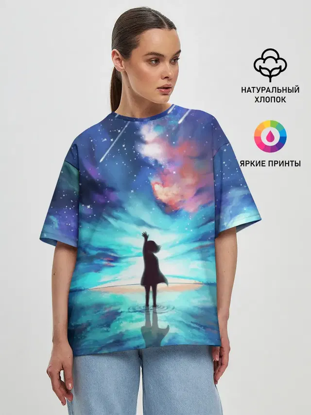 Женская футболка оверсайз