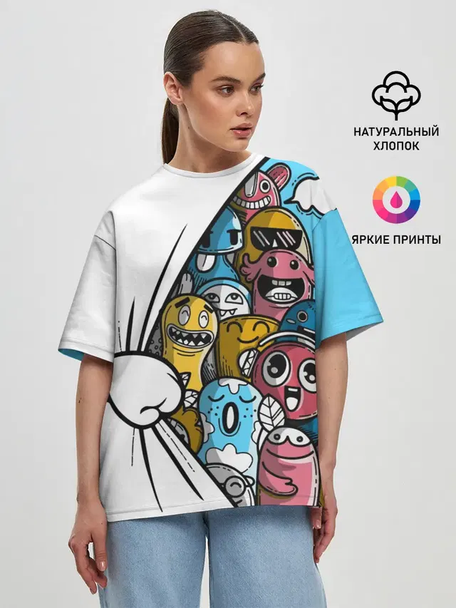 Женская футболка оверсайз