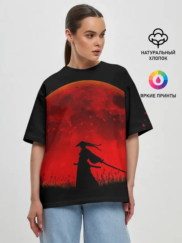 Женская футболка оверсайз
