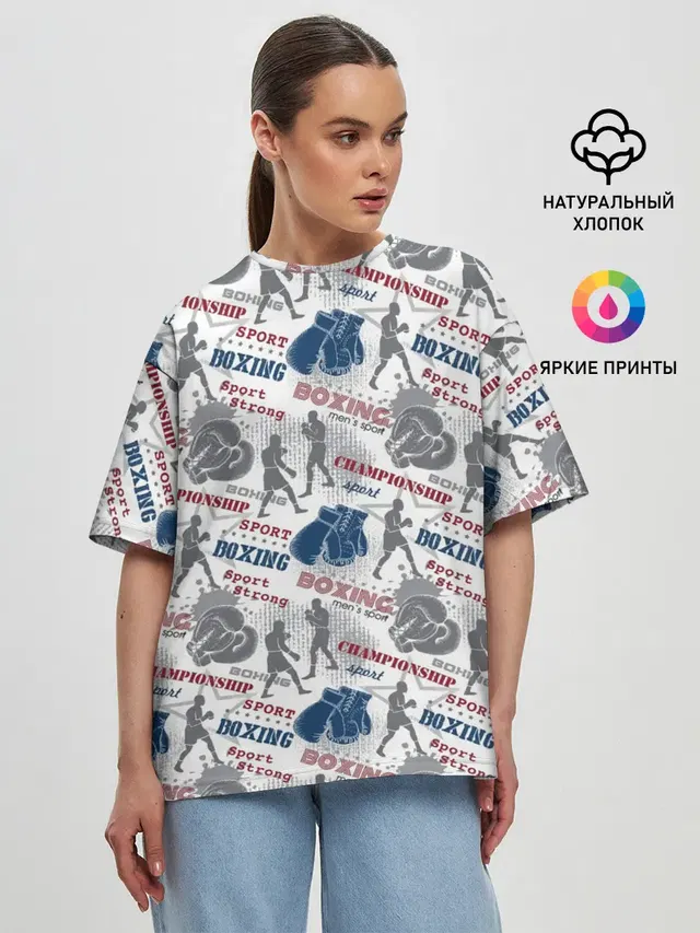 Женская футболка оверсайз