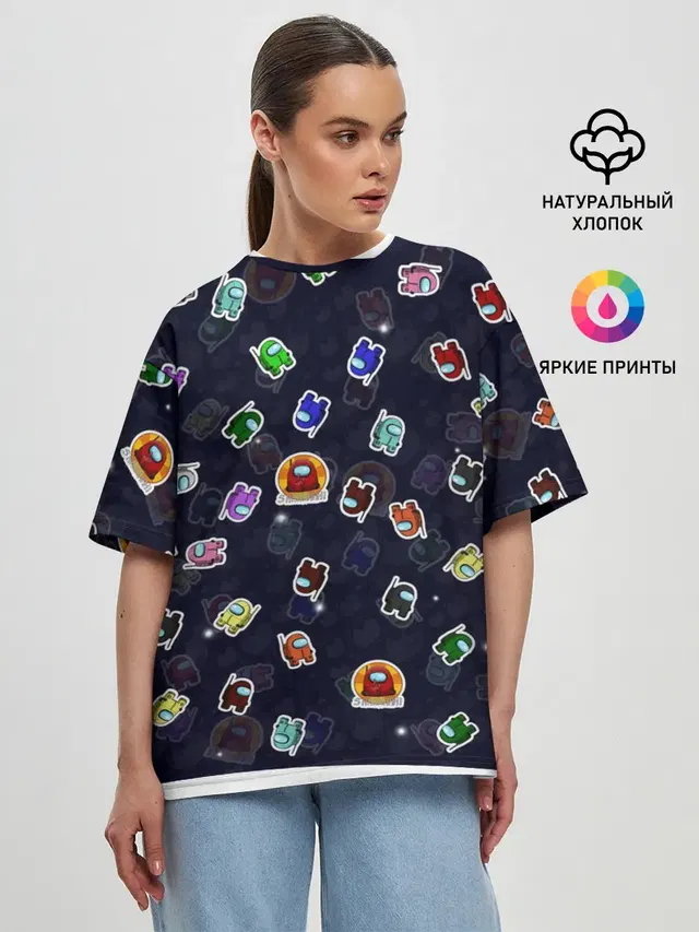 Женская футболка оверсайз