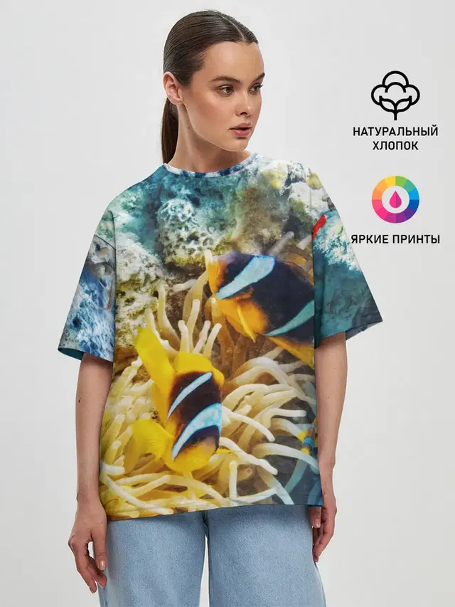 Женская футболка оверсайз