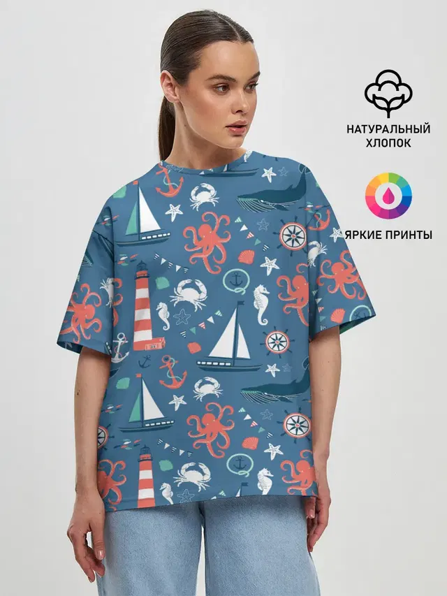 Женская футболка оверсайз