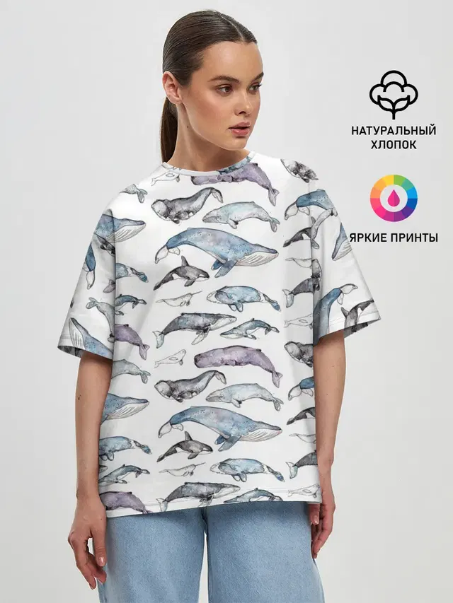 Женская футболка оверсайз