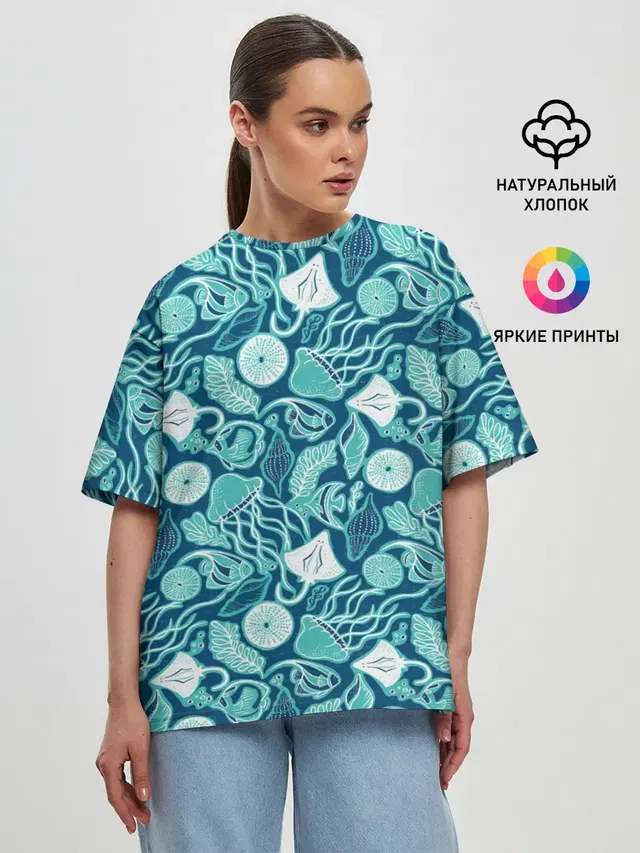 Женская футболка оверсайз