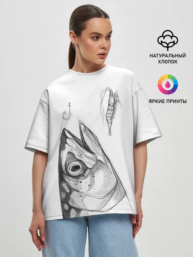 Женская футболка оверсайз