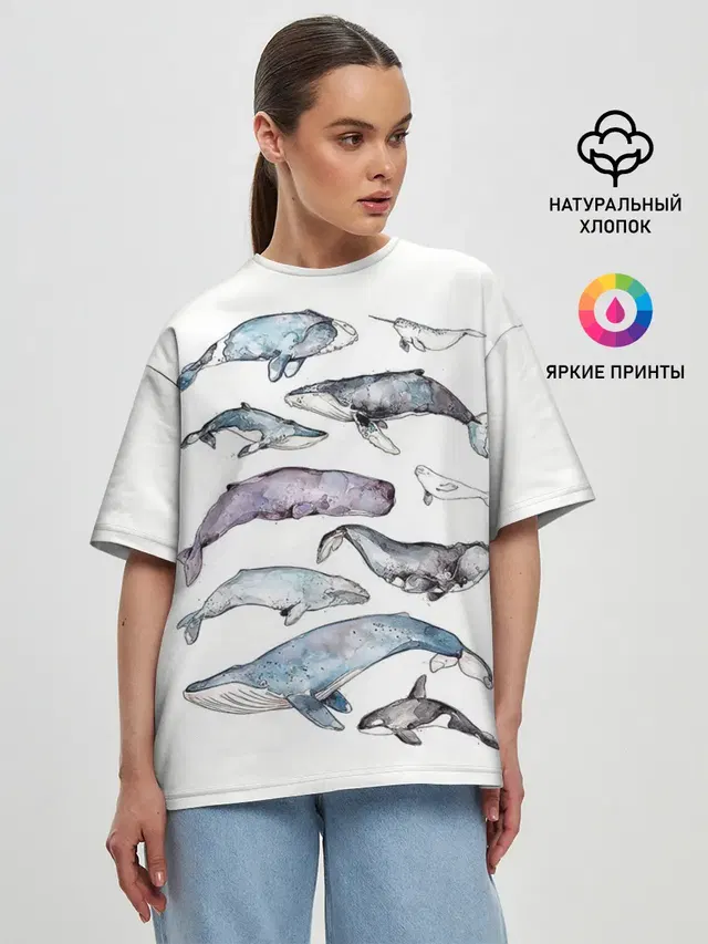 Женская футболка оверсайз